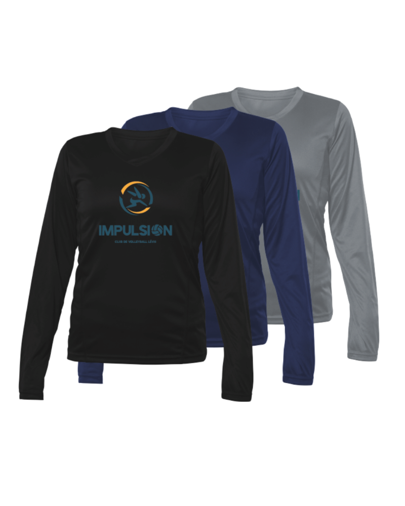 Manches Longues Femme 100% Polyester Gros Logo